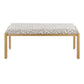 Fuji Contemporary Bench in Gold Metal and Grey Leopard Fabric By LumiSource | Dining Chairs | Modishstore - 5