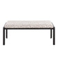 Fuji Contemporary Bench in Black Metal and Grey Leopard Fabric By LumiSource | Dining Chairs | Modishstore - 6