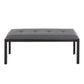 Fuji Contemporary Bench in Black Metal and Black Faux Leather By LumiSource | Dining Chairs | Modishstore - 18