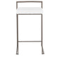 Fuji Industrial Stackable Counter Stool in Antique with White Velvet Cushion By LumiSource - Set of 2 | Counter Stools | Modishstore - 3