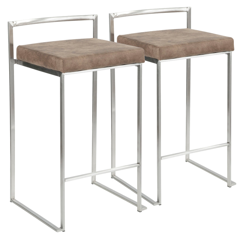 Fuji Stacker Counter Stool - Set of 2 | Modishstore | Counter Stools