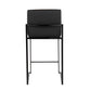 Fuji Contemporary High Back Barstool in Black Steel and White Faux Leather By LumiSource - Set of 2 | Bar Stools | Modishstore - 16