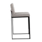 Fuji Contemporary High Back Counter Stool in Black Steel and Beige Fabric By LumiSource - Set of 2 | Counter Stools | Modishstore - 22