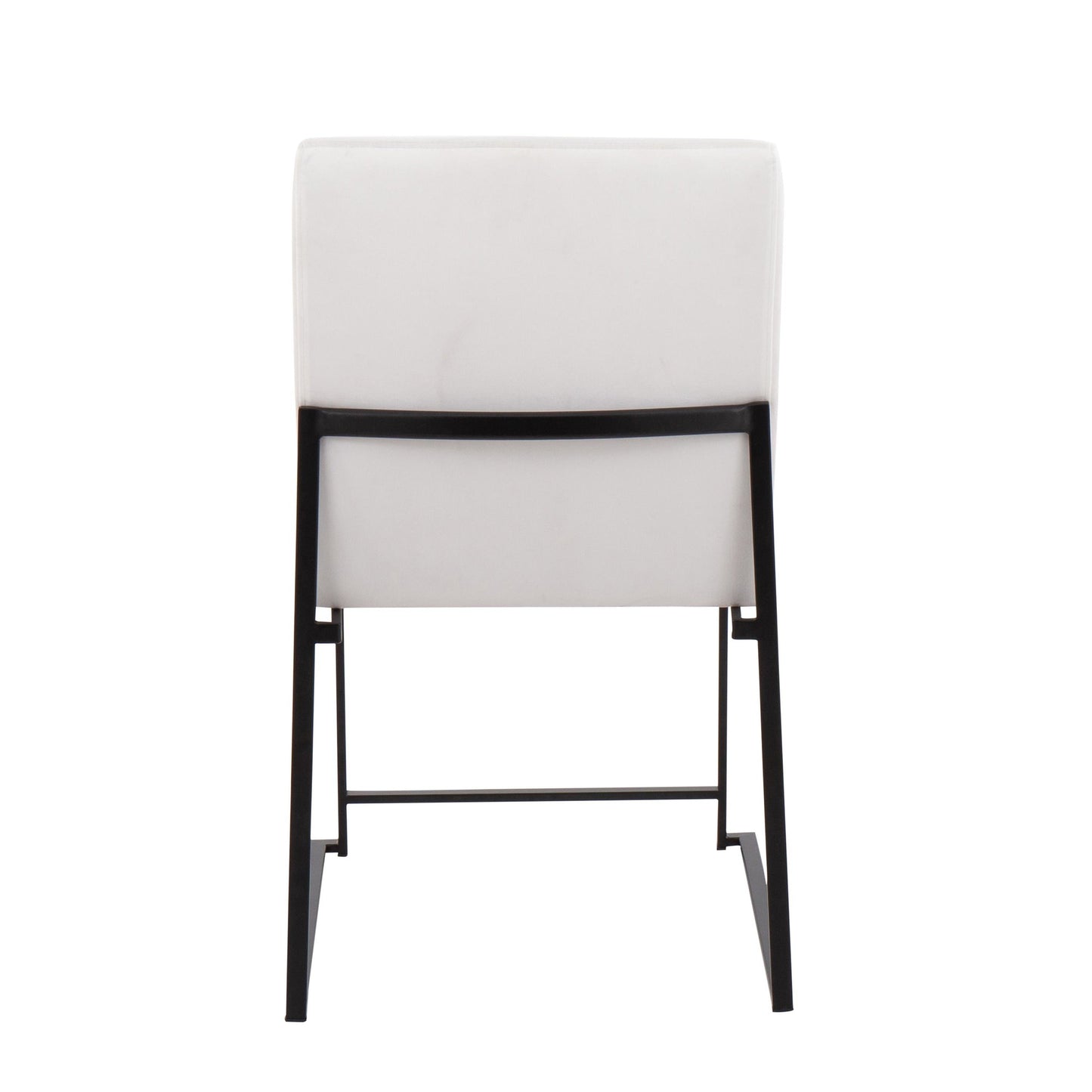 High Back Fuji Contemporary Dining Chair in Black Steel and Black Velvet By LumiSource - Set of 2 | Dining Chairs | Modishstore - 44