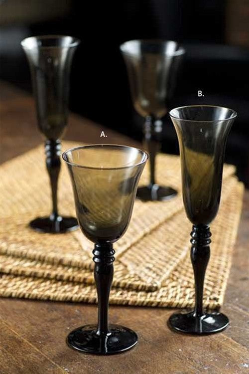 Vagabond Vintage Champagne / Wine Glass in Smoke - Set of 6 | Modishstore | Drinkware-3