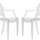 LeisureMod Carroll Modern Acrylic Chair, Set of 2 | Side Chairs | Modishstore