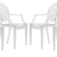 LeisureMod Carroll Modern Acrylic Chair, Set of 4 | Side Chairs | Modishstore