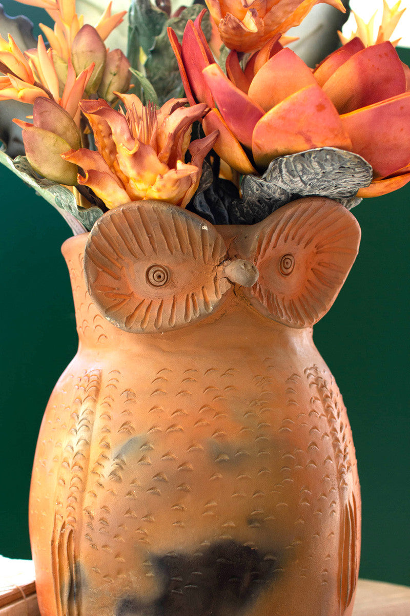 Teracotta Owl Planter By Kalalou | Planters, Troughs & Cachepots | Modishstore - 2