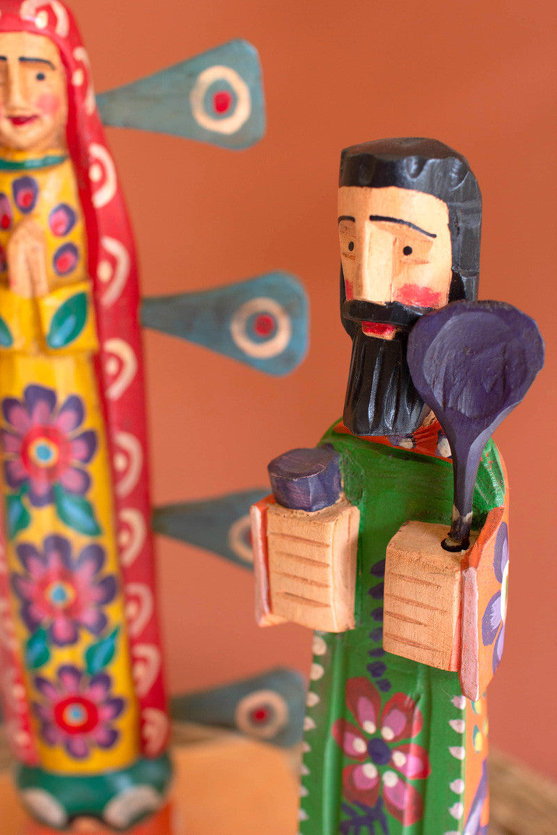 Painted Wooden St. Pascual By Kalalou | Sculptures | Modishstore - 2