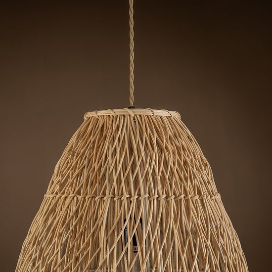 Lisbet Pendant Bell Wicker Rattan Hanging Lamp By Ele Light & Decor | Pendant Lamps |  Modishstore  - 4