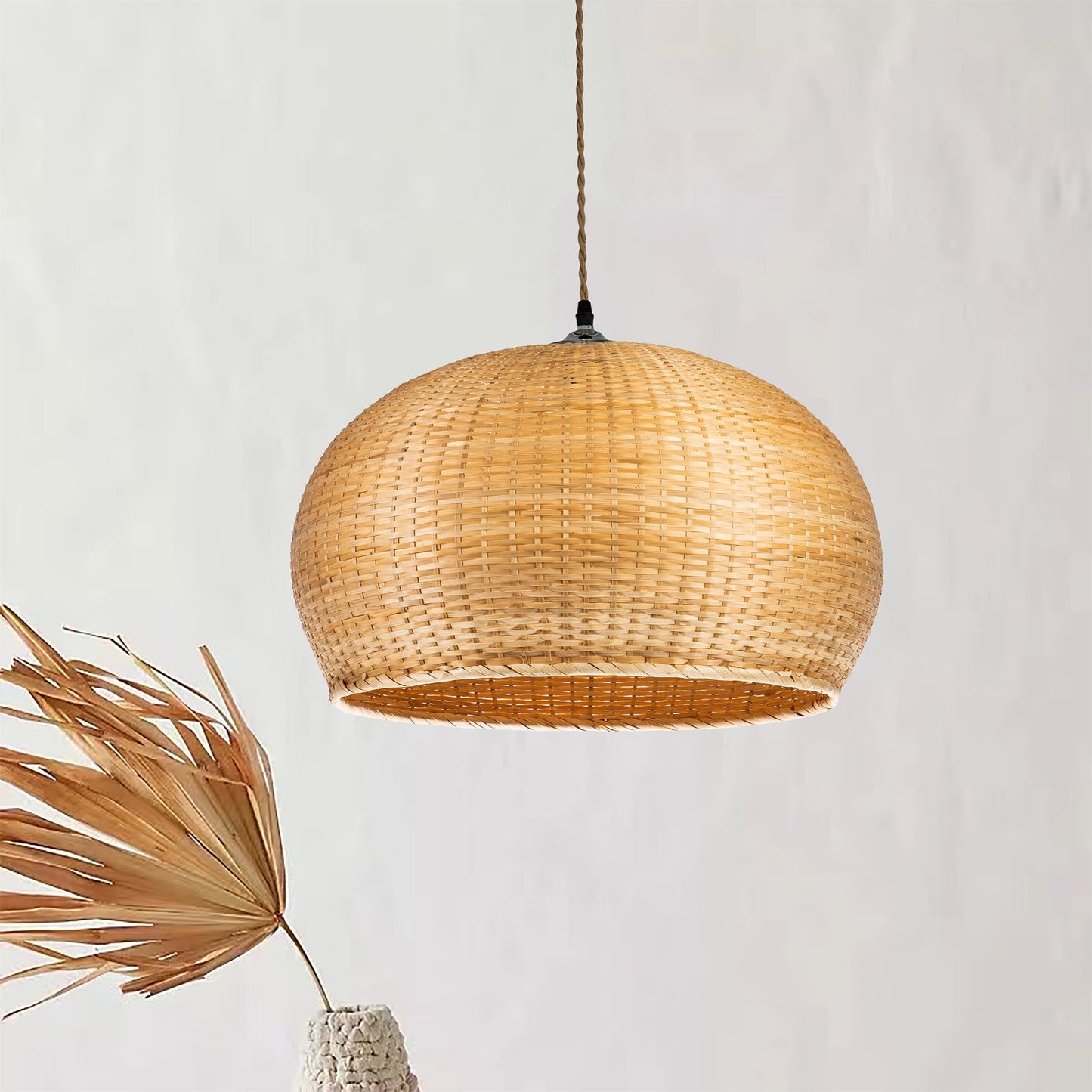 Ele Dome Rattan Pendant Light By Ele Light & Decor | Pendant Lamps |  Modishstore  - 2