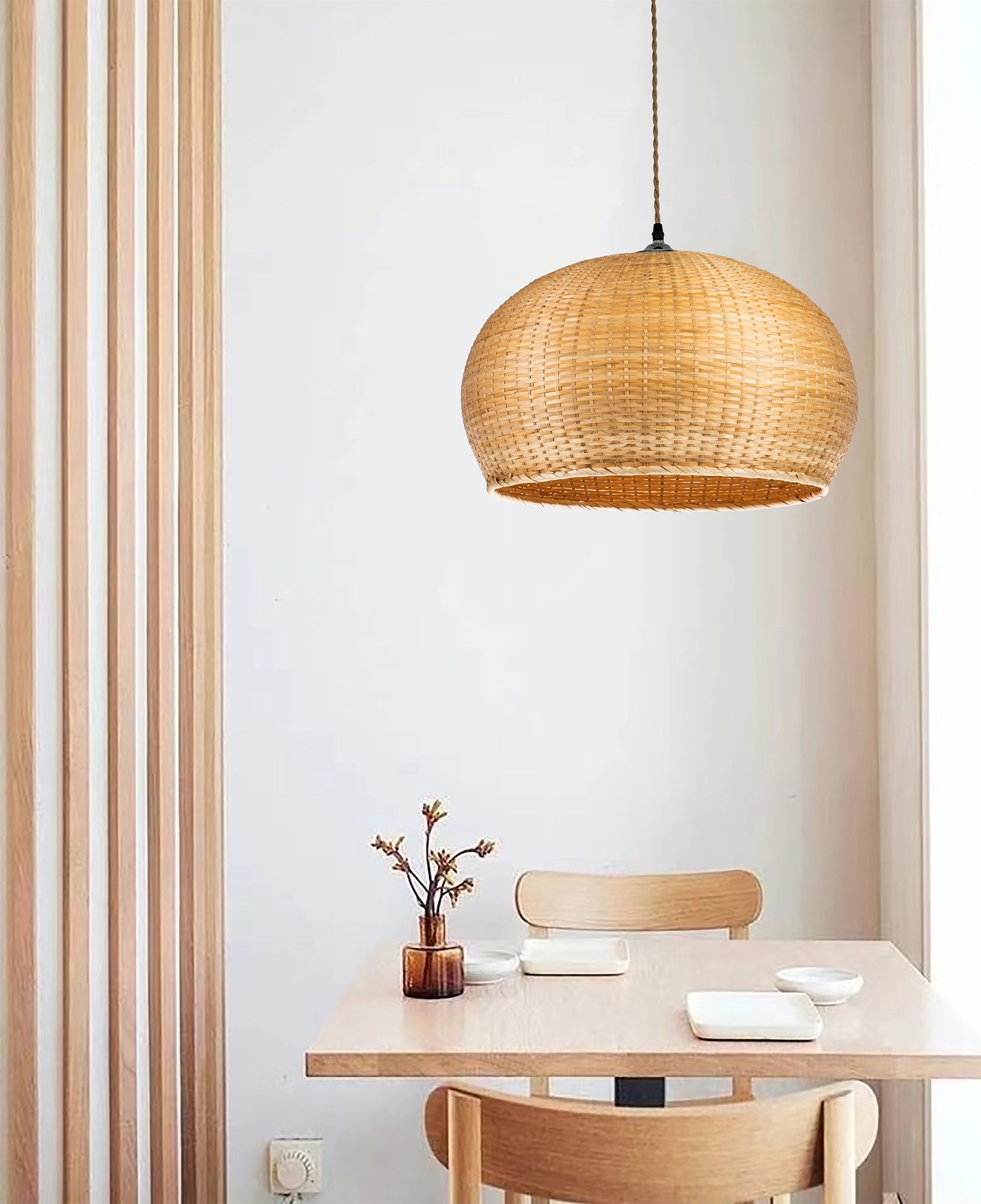 Ele Dome Rattan Pendant Light By Ele Light & Decor | Pendant Lamps |  Modishstore  - 6