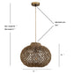 Arya Rattan Pendant Light By Ele Light & Decor | Pendant Lamps |  Modishstore  - 7