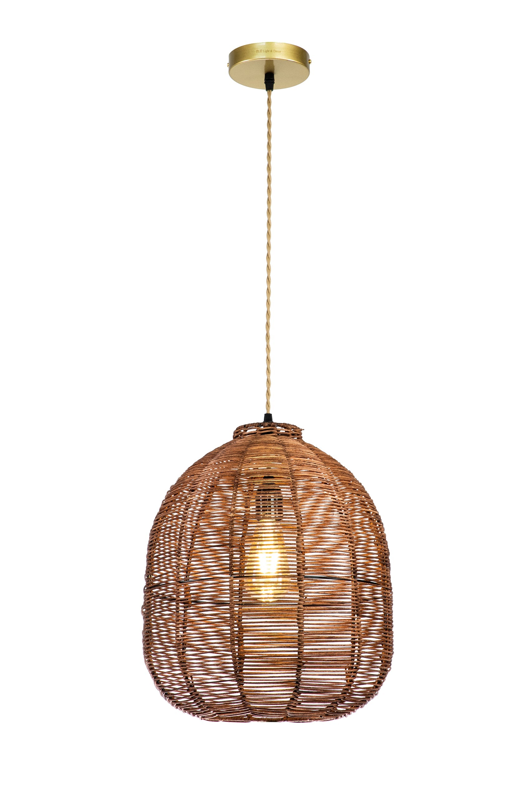 Ele Rattan Single Light Pendant By Ele Light & Decor | Pendant Lamps |  Modishstore  - 2