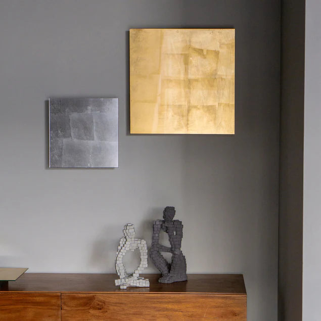 Floating Foil Silver 18"SQ Wall Art By Gold Leaf Design Group | Wall Art | Modishstore - 4