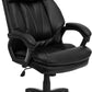 Flash Furniture GO-1097-BK-LEA-GG High Back Black Leather Executive Swivel Office Chair | Office Chairs | Modishstore