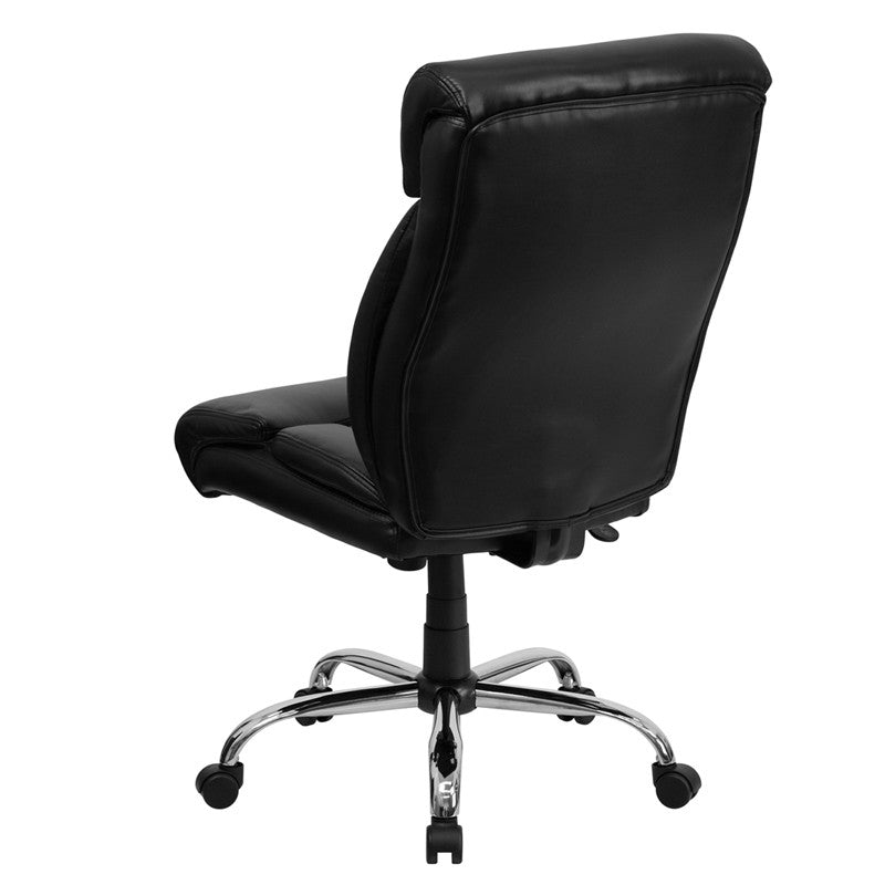 Flash Furniture GO-1235-BK-LEA-GG Hercules Series Black Leather Executive Swivel Office Chair | Office Chairs | Modishstore - 3