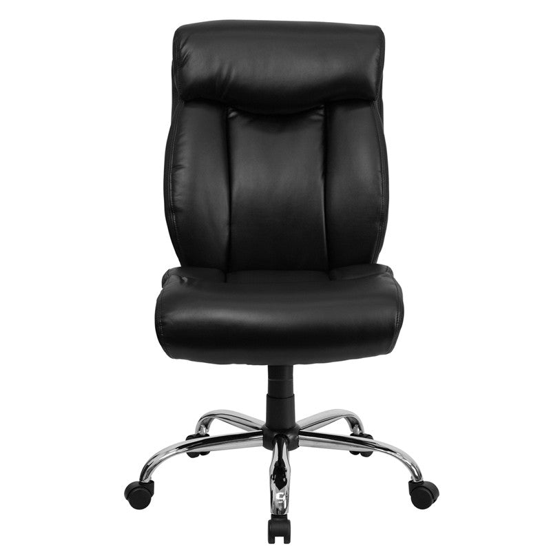 Flash Furniture GO-1235-BK-LEA-GG Hercules Series Black Leather Executive Swivel Office Chair | Office Chairs | Modishstore - 2