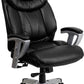 Flash Furniture GO-1534-BK-LEA-GG Hercules Series Black Leather Executive Swivel Office Chair With Adjustable Arms | Office Chairs | Modishstore