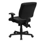 Flash Furniture Low Back Black Leather Multi-Functional Swivel Task Chair With Height Adjustable Arms | Office Chairs | Modishstore - 3
