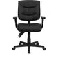 Flash Furniture Low Back Black Leather Multi-Functional Swivel Task Chair With Height Adjustable Arms | Office Chairs | Modishstore - 2
