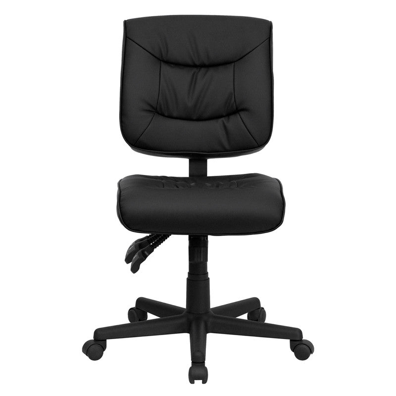Flash Furniture Low Back Black Leather Multi-Functional Swivel Task Chair | Office Chairs | Modishstore - 2