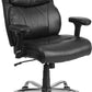 Flash Furniture GO-2031-LEA-GG Hercules Series, Black Leather Swivel Task Chair with Adjustable Arms | Office Chairs | Modishstore - 1