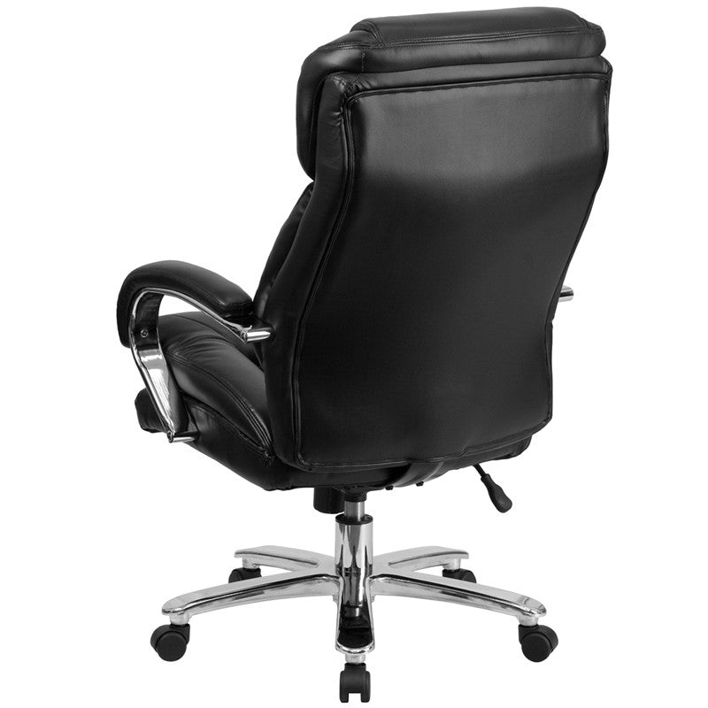 Flash Furniture Hercules Series GO-2078-LEA-GG Black Leather Executive Swivel Chair With Loop Arms | Office Chairs | Modishstore - 3