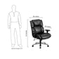 Flash Furniture GO-2149-LEA-GG Hercules Series, Black Leather Executive Swivel Chair | Office Chairs | Modishstore-5