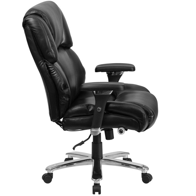 Flash Furniture GO-2149-LEA-GG Hercules Series, Black Leather Executive Swivel Chair | Office Chairs | Modishstore - 4