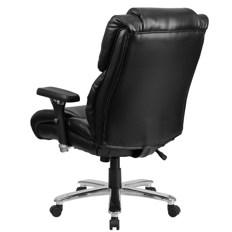Flash Furniture GO-2149-LEA-GG Hercules Series, Black Leather Executive Swivel Chair | Office Chairs | Modishstore - 3