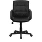 Flash Furniture Mid-Back Black Leather Swivel Task Chair With Nylon Arms | Office Chairs | Modishstore-3