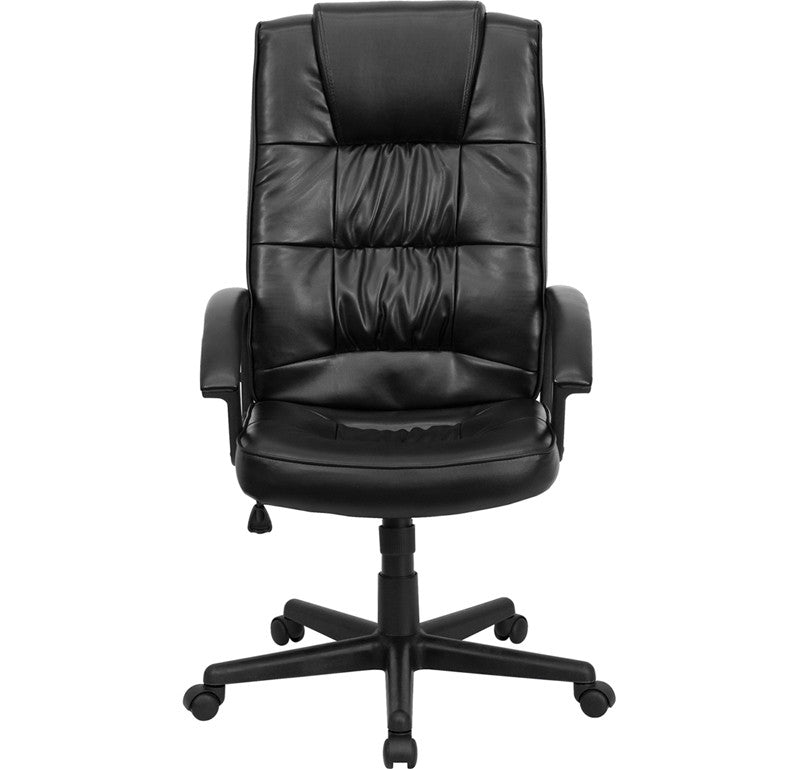 Flash Furniture GO-7102-GG High Back Black Leather Executive Swivel Office Chair | Office Chairs | Modishstore - 4