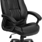 Flash Furniture GO-7145-BK-GG High Back Black Leather Executive Swivel Office Chair | Office Chairs | Modishstore