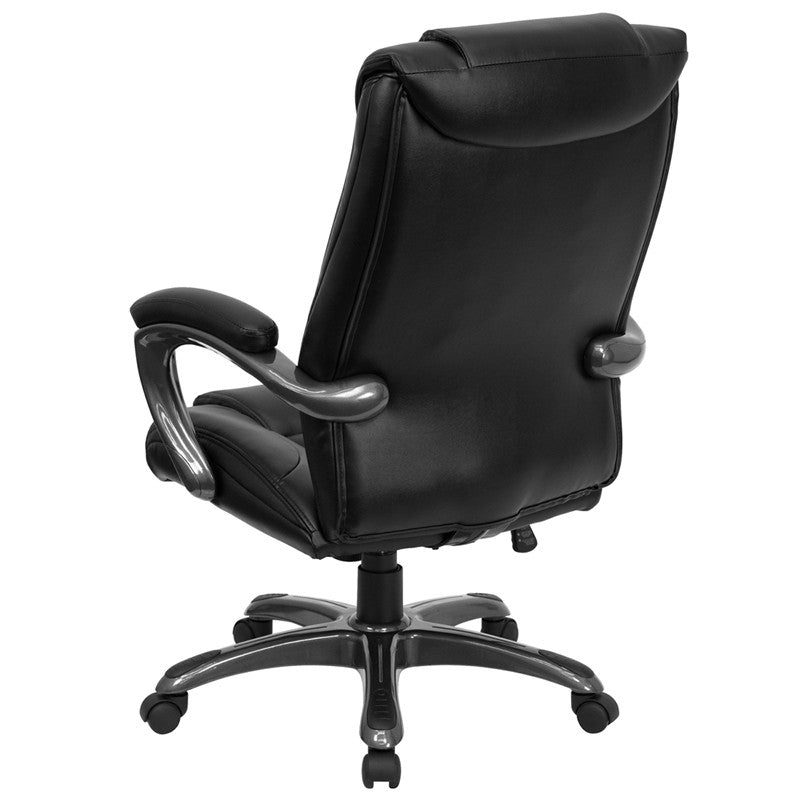 Flash Furniture GO-7194B-BK-GG High Back Black Leather Executive Swivel Office Chair | Office Chairs | Modishstore - 3