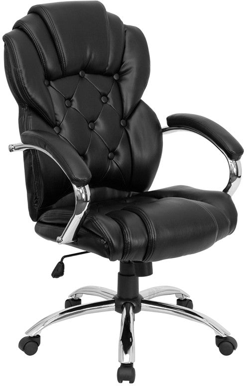 Flash Furniture High Back Transitional Style Black Leather Executive Swivel Office Chair | Office Chairs | Modishstore - 1