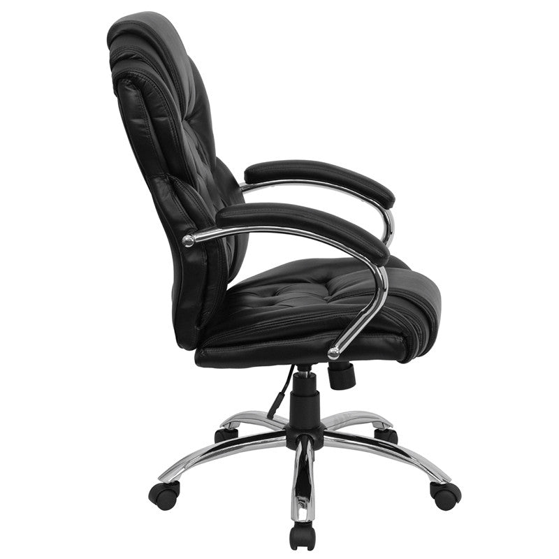 Flash Furniture High Back Transitional Style Black Leather Executive Swivel Office Chair | Office Chairs | Modishstore - 4
