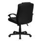 Flash Furniture GO-937M-BK-LEA-GG Mid-Back Black Leather Swivel Task Chair with Arms | Office Chairs | Modishstore - 3