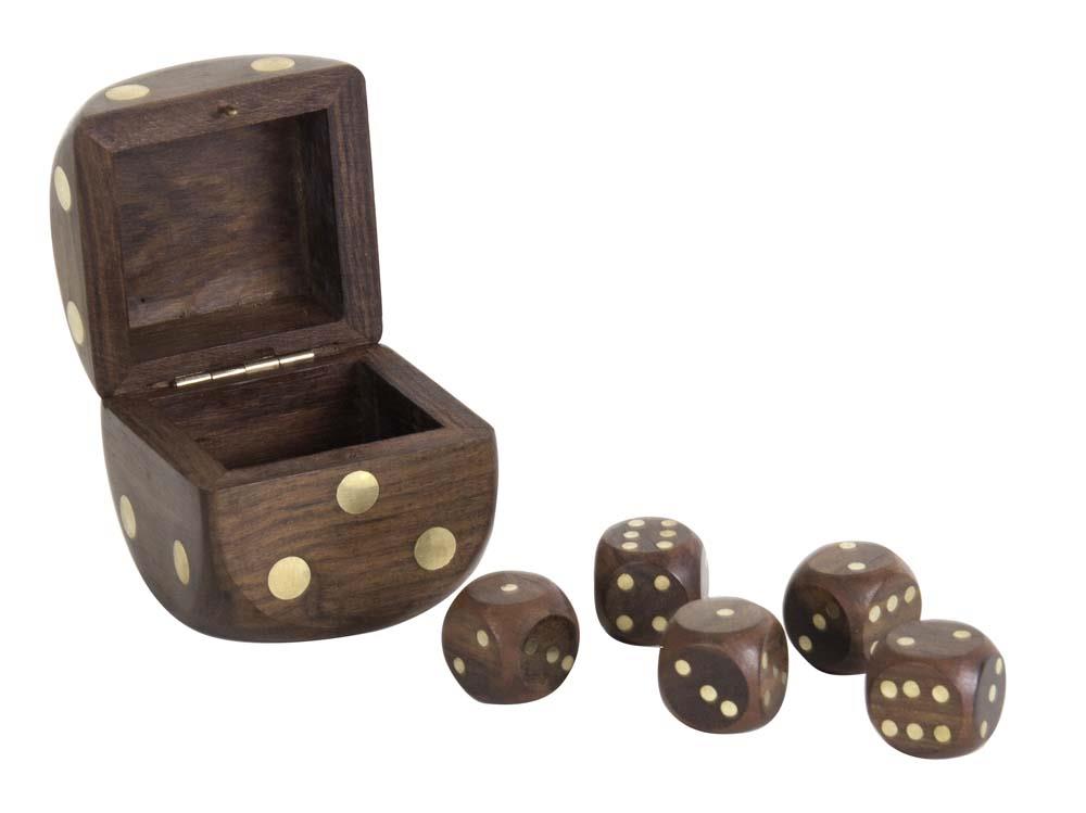 Dice Box With 5 Dices by Authentic Models | Decorative Boxes | Modishstore
