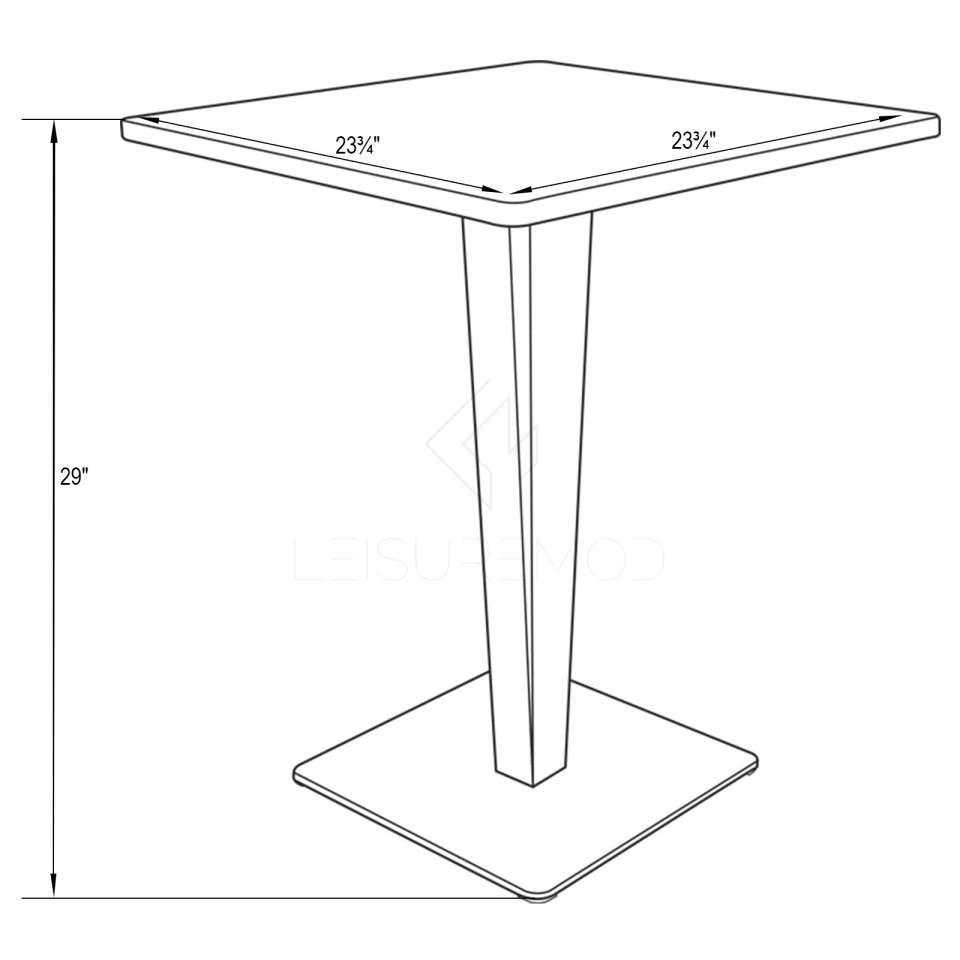 LeisureMod Modern Glen MDF Dining Table | Dining Tables | Modishstore - 4