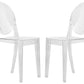 LeisureMod Marion Transparent Acrylic Modern Chair, Set of 2 | Dining Chairs | Modishstore - 6
