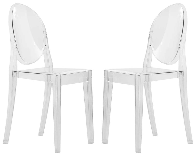 LeisureMod Marion Transparent Acrylic Modern Chair, Set of 2 | Dining Chairs | Modishstore
