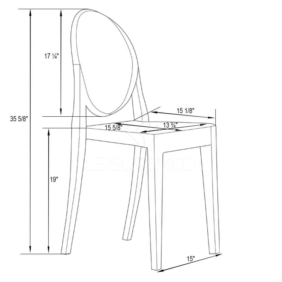 LeisureMod Marion Transparent Acrylic Modern Chair, Set of 2 | Dining Chairs | Modishstore - 9