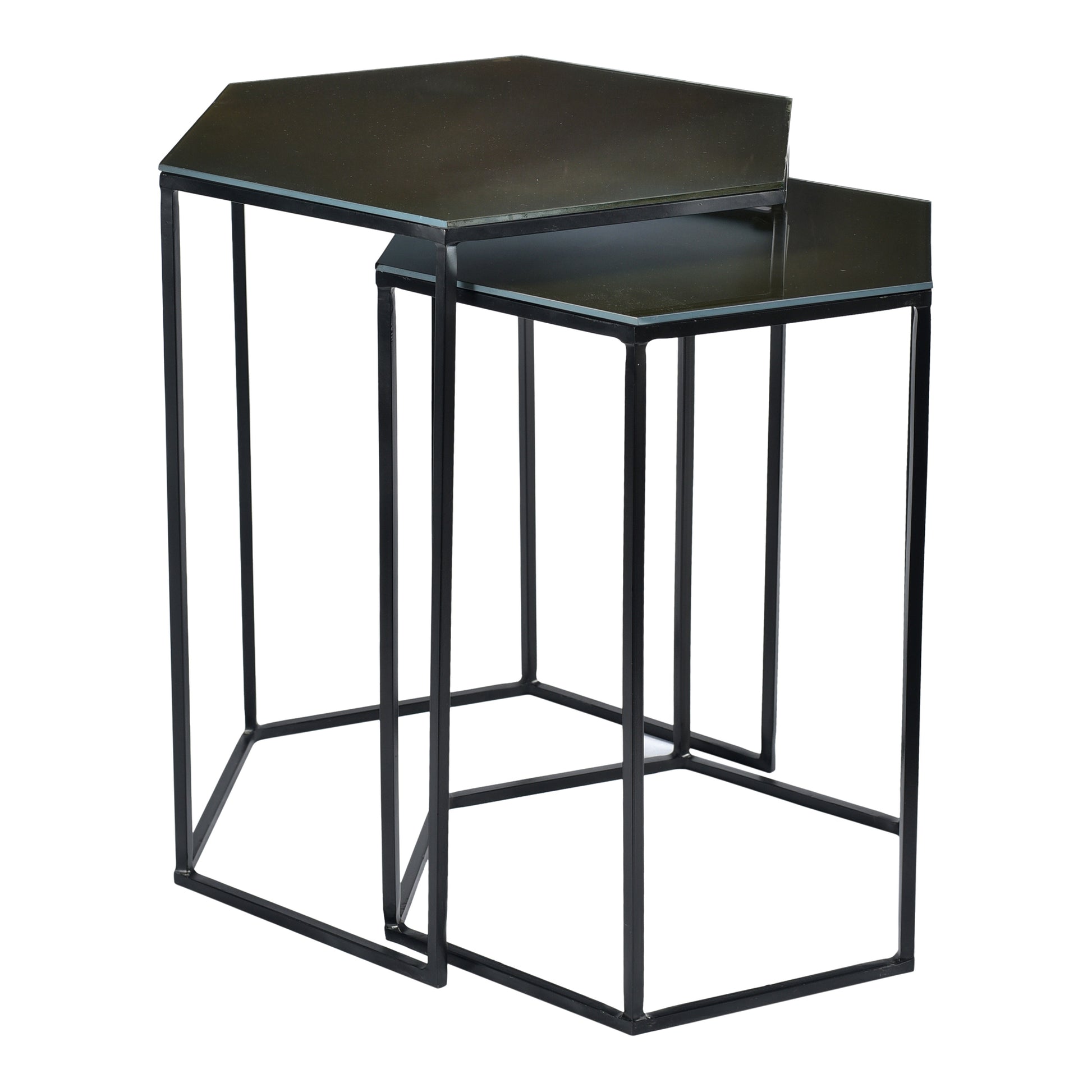 POLYGON ACCENT TABLES SET OF 2 | Modishstore | Accent Tables-2