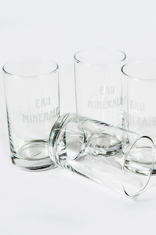 Vagabond Vintage Eau Minerale Glass - Set of 4 | Modishstore | Drinkware-2