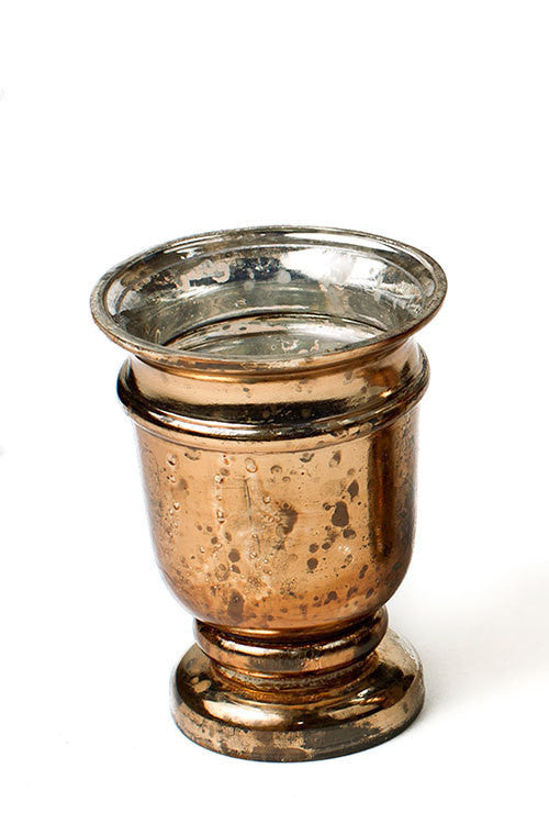 Vagabond Vintage Pedestal Candle Holder in Burned Mercury/Copper Finish - Set of 6 | Modishstore | Candle Holders-2