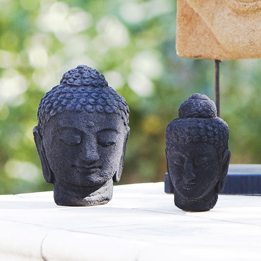 Garden Age Supply Buddha Head Large Set Of 4 | Sculptures | 46370 |  Modishstore 