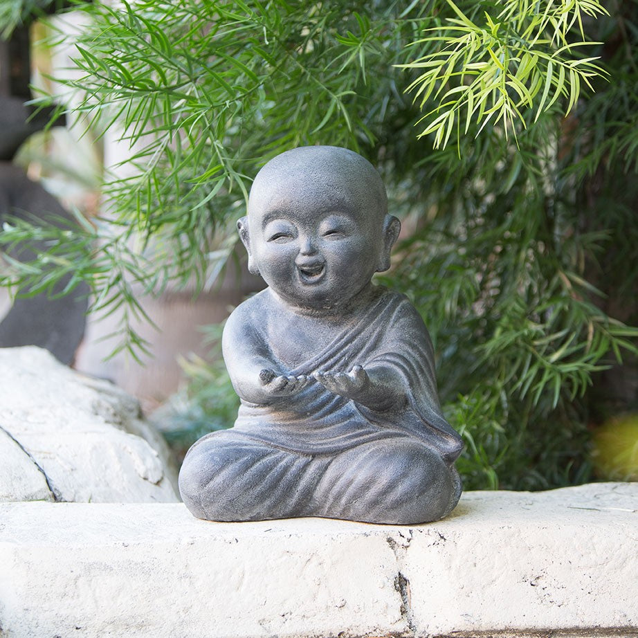 Garden Age Supply Giving Hand Shaolin Monk | Garden Sculptures & Statues | 46555 |  Modishstore  - 2