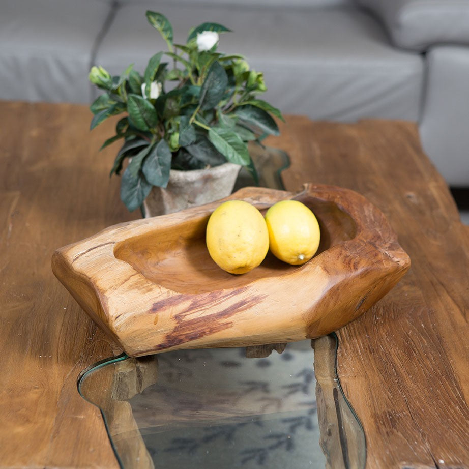 Garden Age Supply Habini Teak Rectangular Bowl Set Of 2 | Decorative Bowls | 47515 |  Modishstore 