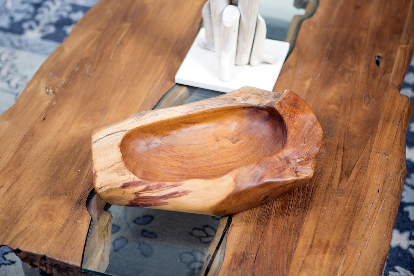Garden Age Supply Habini Teak Rectangular Bowl Set Of 3 | Decorative Bowls | 47513 |  Modishstore  - 2